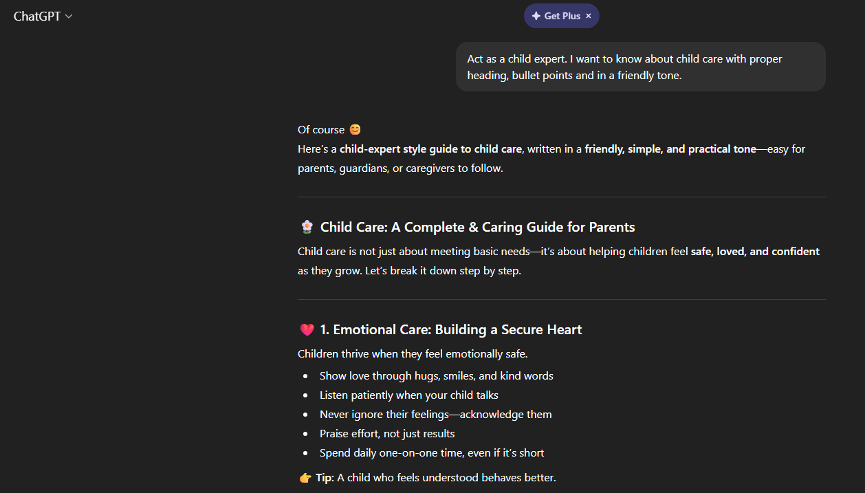screen shot of chatgpt website